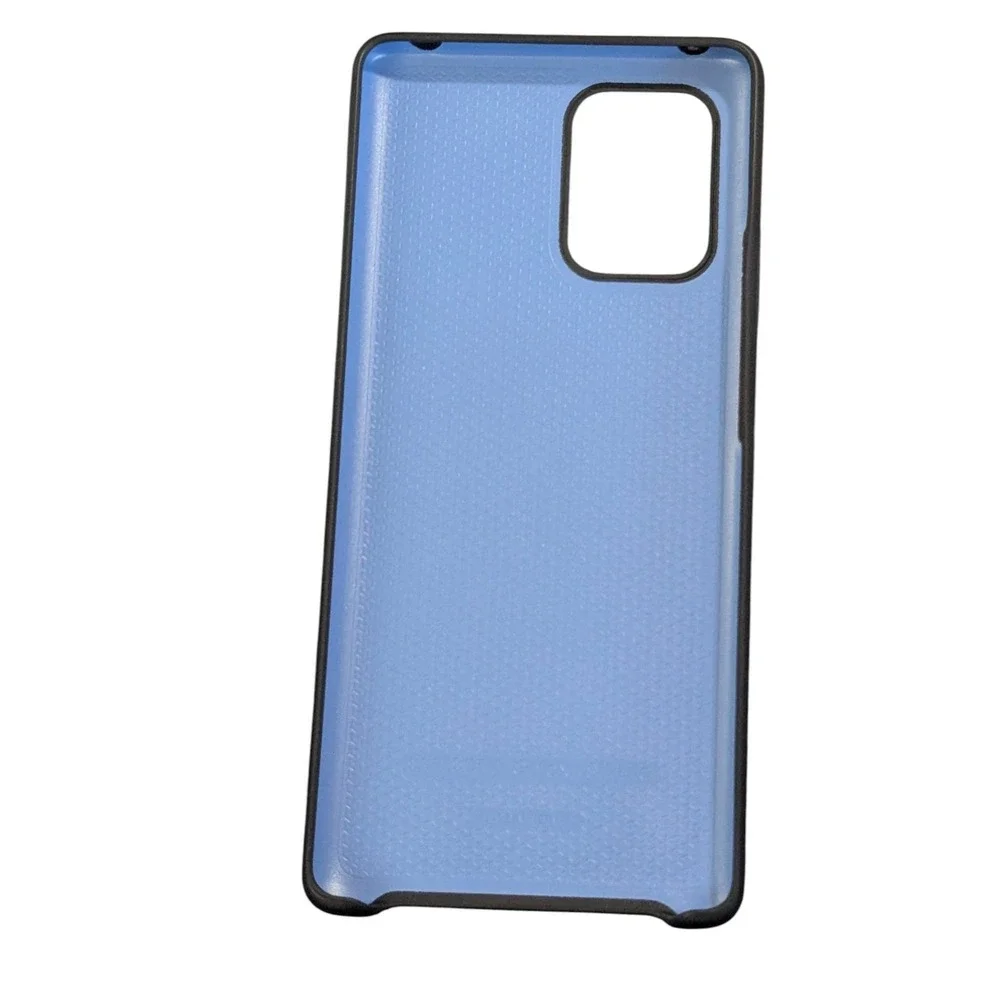V4-O Samsung Silicone Cover Case for Samsung Galaxy S10 Lite - Black/Blue